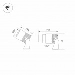 Светильник ALT-RAY-ZOOM-R89-25W Warm3000 (DG, 10-40 deg, 230V) (Arlight, IP67 Металл, 3 года) — изображение 6