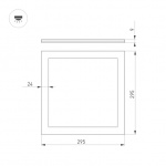 Светильник DL-INTENSO-S300x300-18W Day4000 (WH, 120 deg, CRI90, 230V) (Arlight, IP40 Металл, 5 лет) — изображение 2