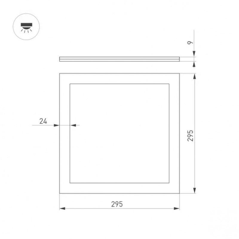 Светильник DL-INTENSO-S300x300-18W Day4000 (WH, 120 deg, CRI90, 230V) (Arlight, IP40 Металл, 5 лет) — изображение 2
