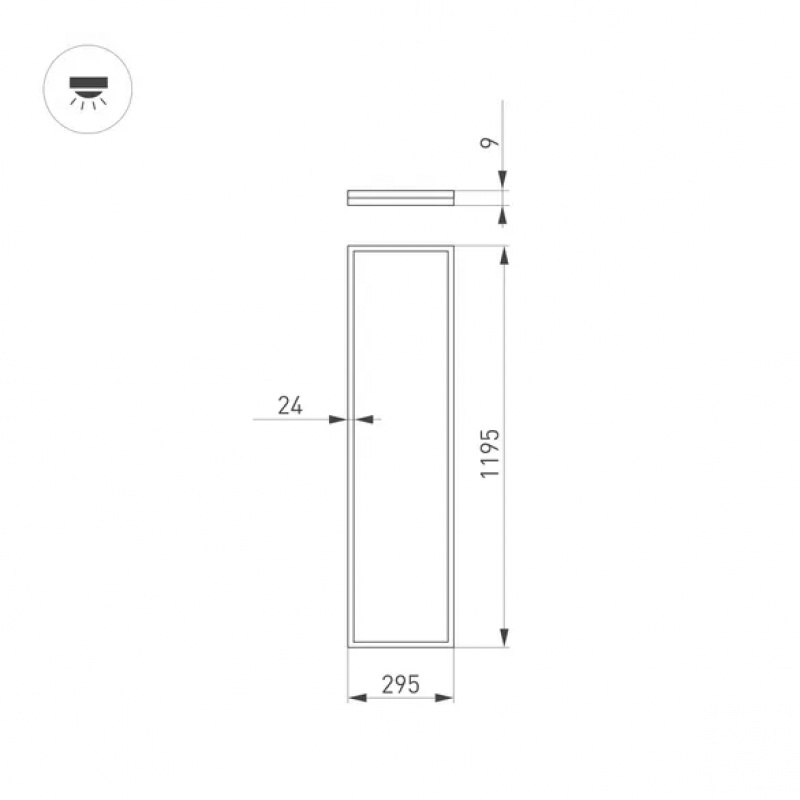 Светильник DL-INTENSO-S300x1200-40W Day4000 (WH, 120 deg, CRI90, 230V) (Arlight, IP40 Металл, 5 лет) — изображение 2