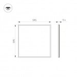 Панель IM-S600x600-40W White6000 (WH, 120 deg, 230V) (Arlight, IP40 Металл, 3 года) — изображение 6