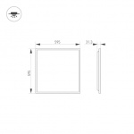 Светильник DL-TITAN-S600x600-40W White6000 (WH, 120 deg, 230V) (Arlight, IP54 Металл, 5 лет) — изображение 4
