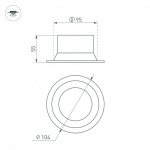Светильник MS-BREEZE-BUILT-R104-12W Warm3000 (BK, 85 deg, 230V) (Arlight, IP20 Металл, 3 года) — изображение 3