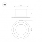 Светильник MS-DROP-BUILT-R158-30W Day4000 (BK, 90 deg, 230V) (Arlight, IP54 Металл, 5 лет) — изображение 3