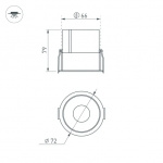 Светильник MS-ATLAS-BUILT-R72-20W Warm3000 (WH-BK, 30 deg, 230V) (Arlight, IP20 Металл, 5 лет) — изображение 9