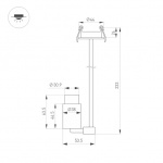 Светильник ART-NEMO-BUILT-ZOOM-L205-R38-5W Warm3000 (BK, 10-55 deg, 24V) (Arlight, IP20 Металл, 5 лет) — изображение 3
