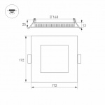 Светильник DL-172x172M-15W Day White (Arlight, IP40 Металл, 3 года) — изображение 6