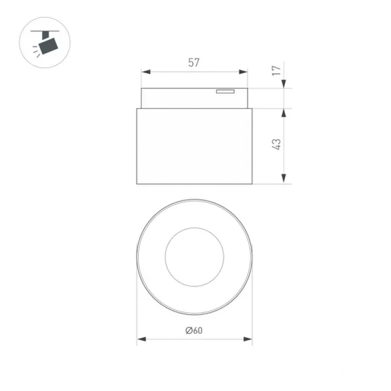 Светильник MAG-MICROCOSM-POINT-R60-5W Warm3000 (BK, 36 deg, 24V) (Arlight, IP20 Металл, 3 года) — изображение 3