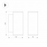 Светильник LGD-FORMA-WALL-TWIN-R90-2x12W Day4000 (BK, 44 deg, 230V) (Arlight, IP54 Металл, 3 года) — изображение 3