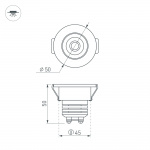 Светодиодный светильник LTM-R50WH 5W Day White 25deg (Arlight, IP40 Металл, 3 года) — изображение 6