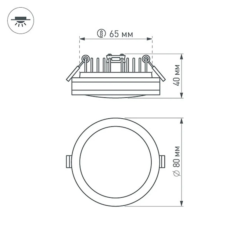 Светодиодная панель LTD-85SOL-5W Warm White (Arlight, IP44 Пластик, 3 года) — изображение 7