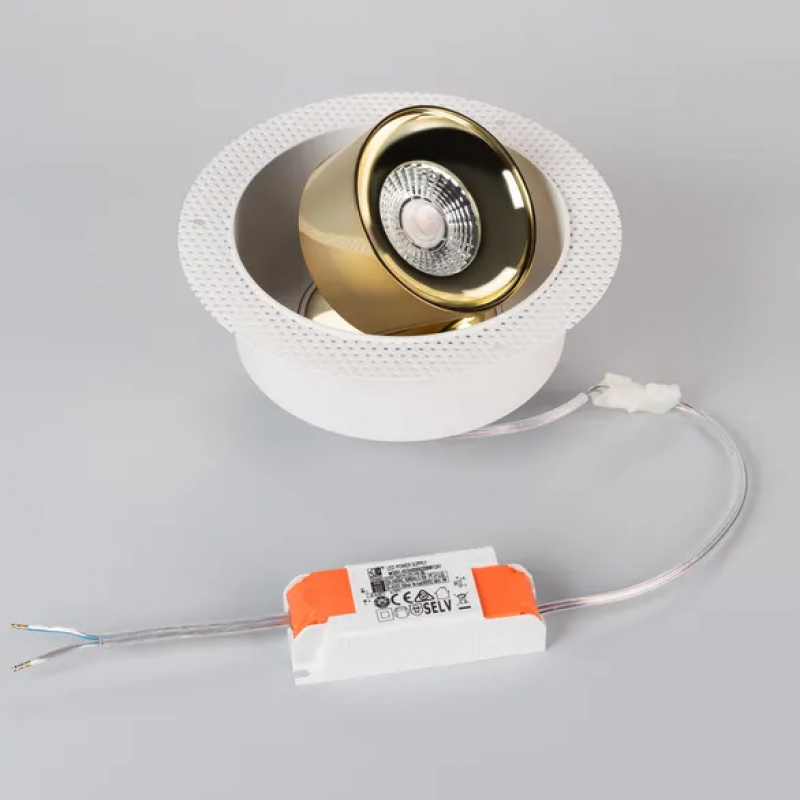 Светильник SP-PLURIO-BUILT-TRIMLESS-R160-9W Day4000 (WH-BRS, 36 deg, 230V) (Arlight, IP20 Металл, 3 года) — изображение 3