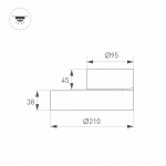 Светильник SP-RONDO-FLAP-R210-20W Day4000 (BK, 110 deg) (Arlight, IP40 Металл, 3 года) — изображение 6