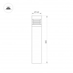 Светильник LGD-FRESNEL-BOLL-H800-20W Warm3500-MIX (GR, 290 deg, 230V) (Arlight, IP65 Металл, 5 лет) — изображение 7