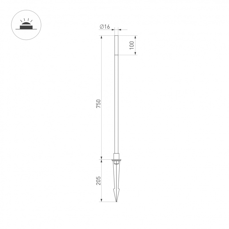 Светильник KT-CANNA-L750-1W Warm3000 (DG, 110 deg, 24V) (Arlight, IP65 Металл, 3 года) — изображение 5