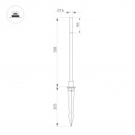 Светильник KT-CANNA-L500-1W Warm3000 (DG, 110 deg, 24V) (Arlight, IP65 Металл, 3 года) — изображение 5