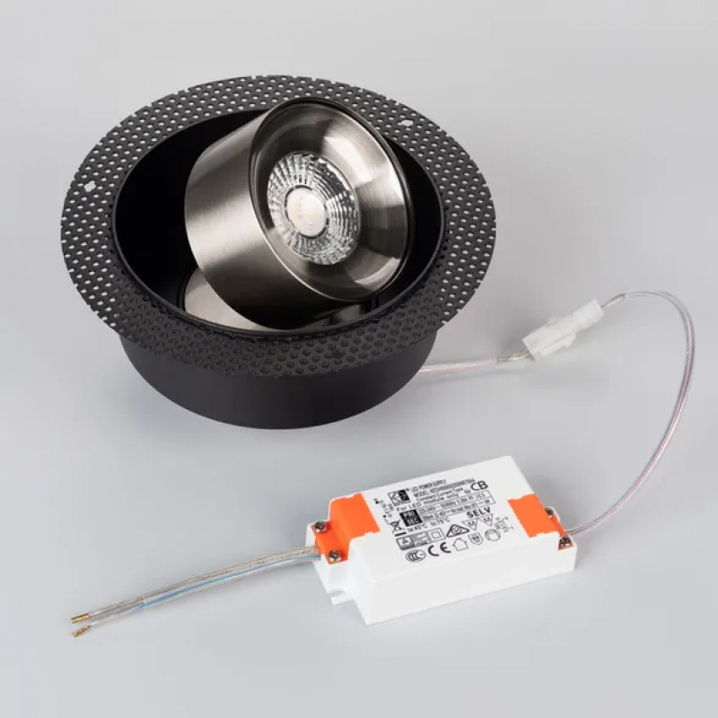Светильник SP-PLURIO-BUILT-TRIMLESS-R160-9W Day4000 (BK-NI, 36 deg, 230V) (Arlight, IP20 Металл, 3 года) — изображение 3