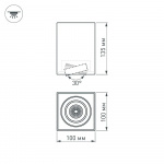 Светильник SP-CUBUS-S100x100-8W Warm3000 (WH, 45 deg, 230V) (Arlight, IP20 Металл, 3 года) — изображение 6