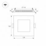 Светильник DL-120x120M-9W Warm White (Arlight, IP40 Металл, 3 года) — изображение 7