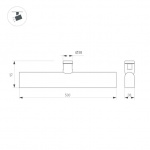 Светильник ART-APRIORI-FLAT-L500-15W Warm3000 (GD, 120 deg, 48V) (Arlight, IP20 Металл, 3 года) — изображение 2