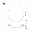 Светильник CL-FRISBEE-DIM-R250-12W Day4000-MIX (WH, 180 deg, 230V) (Arlight, IP54 Пластик, 3 года) — изображение 7