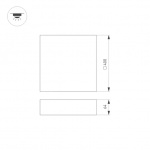 Светильник IM-QUADRO-EMERGENCY-3H-S400x400-44W Warm3000 (WH, 120 deg, 230V) (Arlight, IP40 Металл, 2 года) — изображение 6