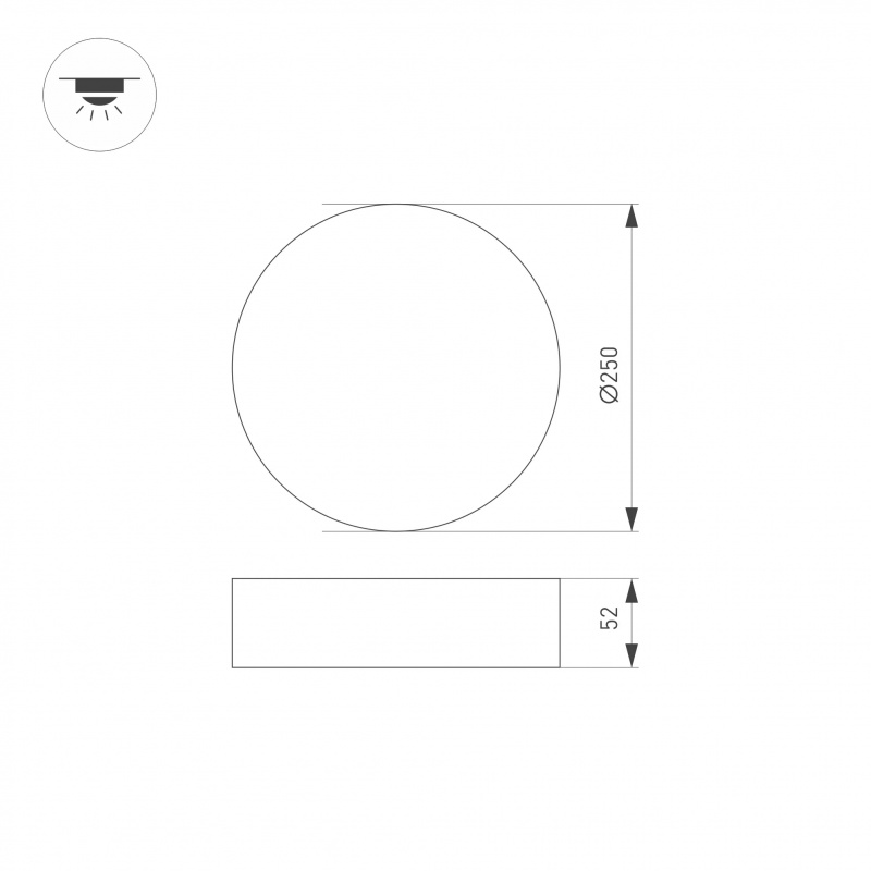 Светильник SP-RONDO-R250-30W Day4000 (WH, 120 deg, 230V) (Arlight, IP40 Металл, 3 года) — изображение 6
