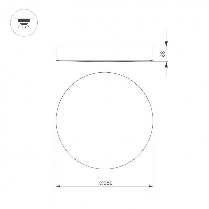 Светильник SP-FLOWER-R280-15W Day4000 (WH, 110 deg, 230V) (Arlight, IP54 Пластик, 3 года) — изображение 4