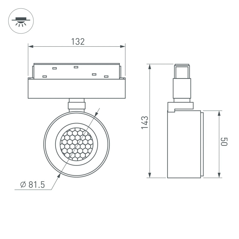 Светильник MAG-ORIENT-POINT-R80-12W Day4000 (BK, 18 deg, 48V) (Arlight, IP20 Металл, 5 лет) — изображение 4