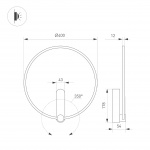 Светильник SP-VINCI-RING-R400-13W Warm3000 (BK, 110 deg, 230V) (Arlight, IP20 Металл, 3 года) — изображение 5