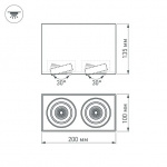 Светильник SP-CUBUS-S100x200-2x11W Warm3000 (WH, 40 deg, 230V) (Arlight, IP20 Металл, 3 года) — изображение 6