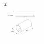 Светильник LGD-NIKA-4TR-R100-20W Warm3000 (BK, 24 deg, 230V) (Arlight, IP20 Металл, 5 лет) — изображение 2