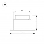 Светильник MS-GLORY-BUILT-R54-5W Warm3000 (NI, 60 deg, 230V) (Arlight, IP54 Металл, 5 лет) — изображение 7