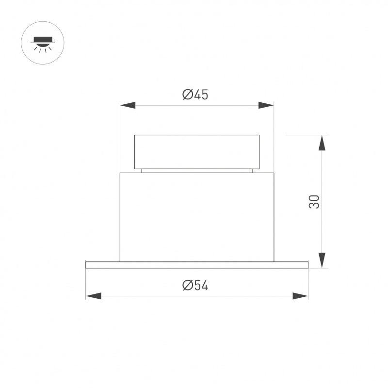 Светильник MS-GLORY-BUILT-R54-5W Warm3000 (NI, 60 deg, 230V) (Arlight, IP54 Металл, 5 лет) — изображение 7