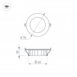 Светодиодный светильник LTM-R70WH-Frost 4.5W Day White 110deg (Arlight, IP40 Металл, 3 года) — изображение 6