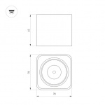 Светильник SP-DICE-S78x78-10W Warm3000 (WH, 24 deg, 230V) (Arlight, IP54 Металл, 5 лет) — изображение 5