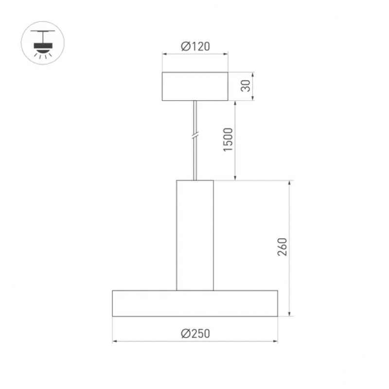 Светильник SP-ERIC-R250-8W Warm3000 (WH, 120 deg, 230V) (Arlight, IP20 Металл, 3 года) — изображение 5