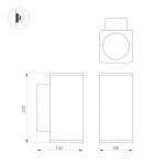 Светильник LGD-EVO-WALL-TWIN-S100x100-2x12W Day4000 (GR, 44 deg, 230V) (Arlight, IP54 Металл, 3 года) — изображение 5