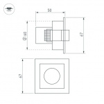 Светильник MS-ORIENT-BUILT-TURN-TC-S67x67-3W Warm3000 (BK-BK, 30 deg, 230V) (Arlight, IP20 Металл, 5 лет) — изображение 6