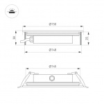 Светильник ART-GROUND-SLIM-R160-15W Warm3000 (SL, 30 deg, 24V) (Arlight, IP67 Металл, 3 года) — изображение 2
