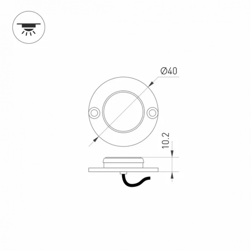 Светильник ART-DECK-LAMP-R40-1W Day4000 (SL, 120 deg, 12-24V) (Arlight, IP67 Металл, 3 года) — изображение 6