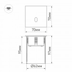 Светильник LT-GAP-S70x70-3W Warm3000 (WH, 30 deg) (Arlight, IP65 Металл, 3 года) — изображение 9