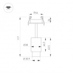 Светильник ART-NEMO-BUILT-ZOOM-R38-5W Warm3000 (BK, 10-55 deg, 24V) (Arlight, IP20 Металл, 5 лет) — изображение 3