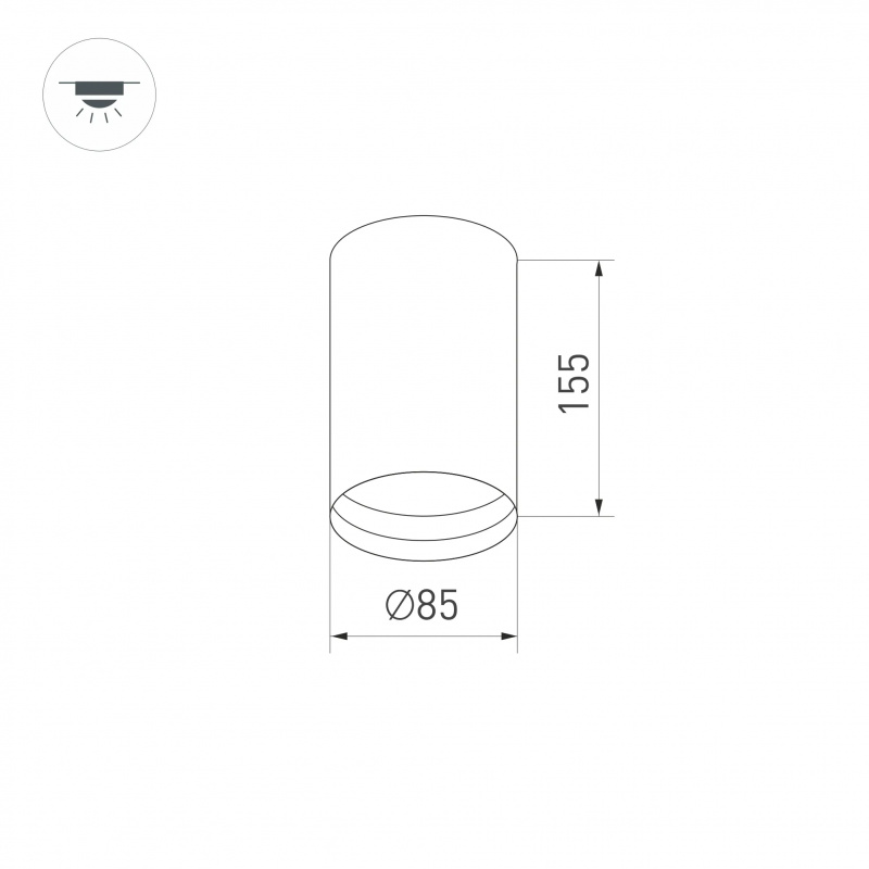 Светильник накладной SP-POLO-R85-1-15W Day White 40deg (Black, White Ring) (Arlight, IP20 Металл, 3 года) — изображение 9