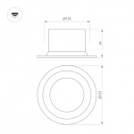 Светильник MS-DROP-BUILT-R137-24W Day4000 (WH, 90 deg, 230V) (Arlight, IP54 Металл, 5 лет) — изображение 3