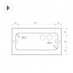 Светильник SP-WALL-FLAT-S170x90-2x6W Warm3000 (GR, 120 deg, 230V) (Arlight, IP54 Металл, 3 года) — изображение 3