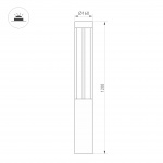 Светильник LGD-CASTELLO-BOLL-H1200-20W Warm3500-MIX (GR, 80 deg, 230V) (Arlight, IP65 Металл, 5 лет) — изображение 8