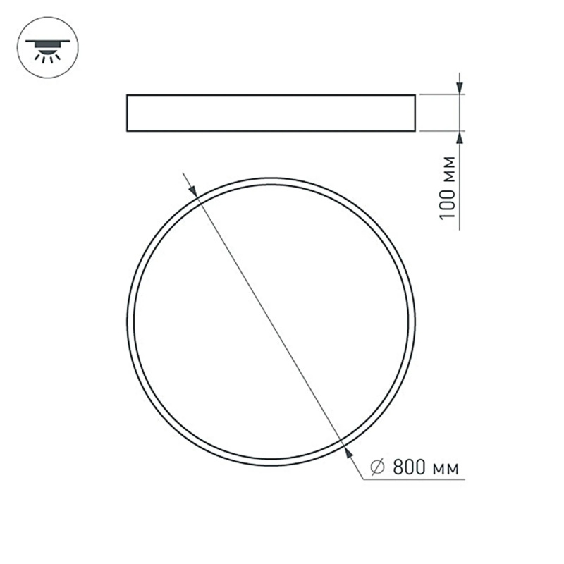 Светильник SP-TOR-PILL-PRISM-R800-94W Day4000 (WH, 100 deg, 230V) (Arlight, IP20 Металл, 3 года) — изображение 7