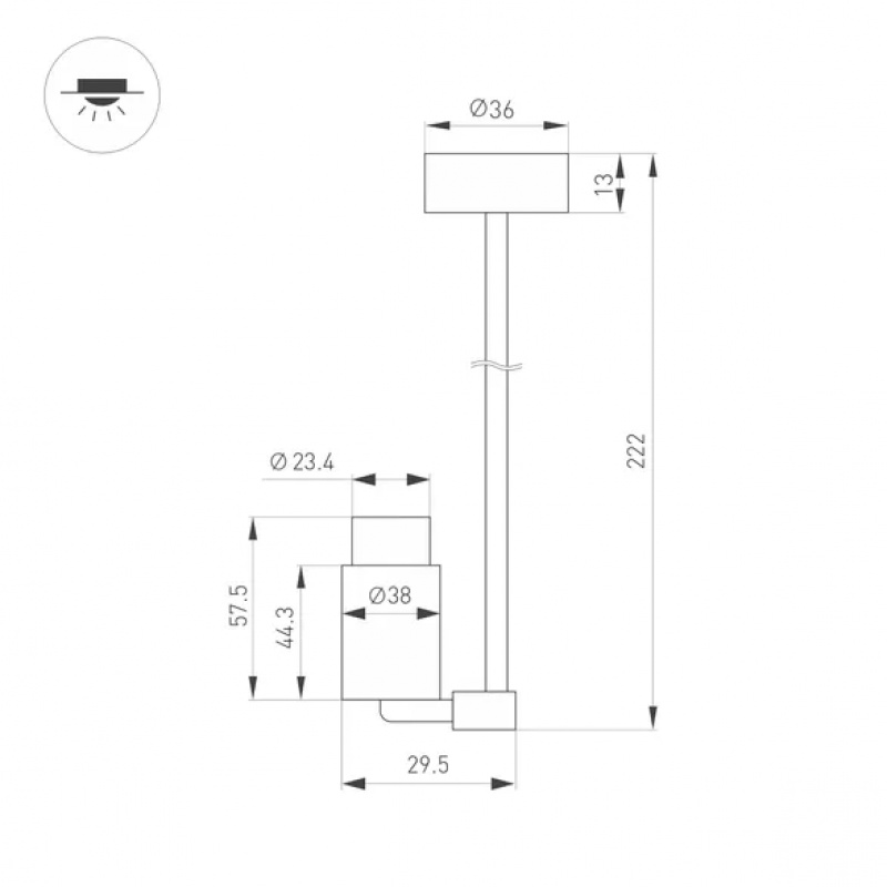 Светильник ART-NEMO-SURFACE-ZOOM-L205-R29.5-2W Warm3000 (BK, 15-45 deg, 24V) (Arlight, IP20 Металл, 5 лет) — изображение 3