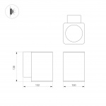 Светильник LGD-EVO-WALL-S100x100-12W Day4000 (GR, 44 deg, 230V) (Arlight, IP54 Металл, 3 года) — изображение 5